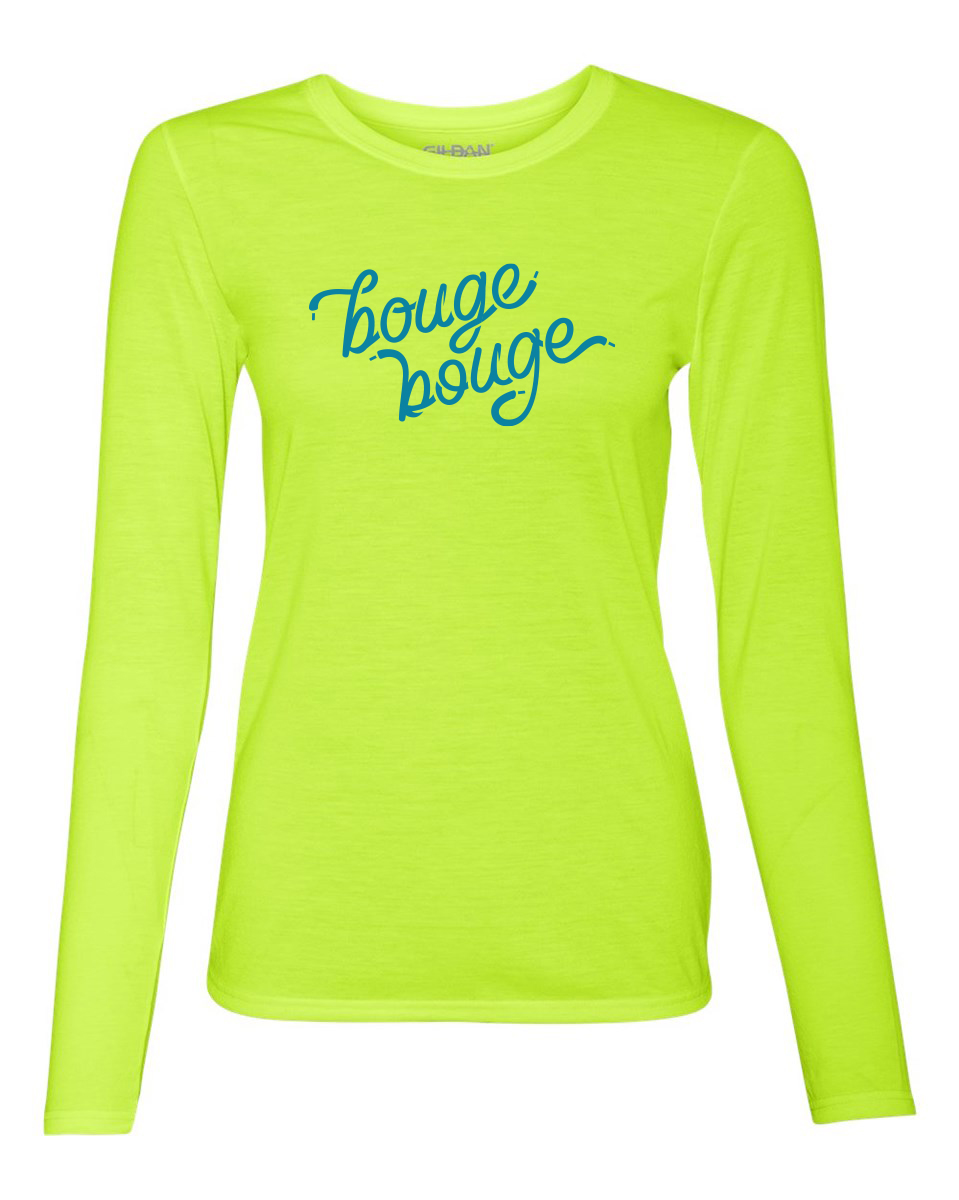 T-Shirt à manches longues pour femmes - Vert sécurité - BougeBouge