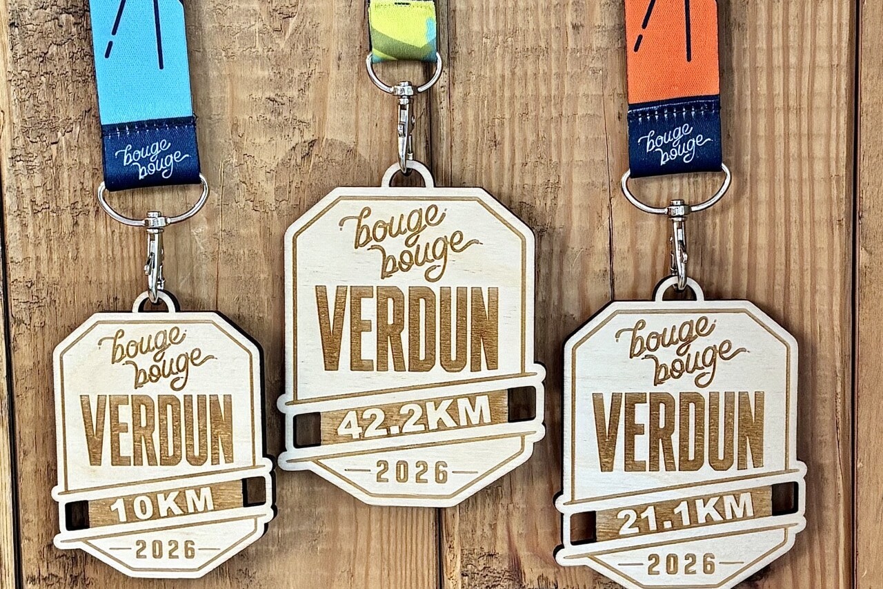 médaille Verdun marathon medal run race course