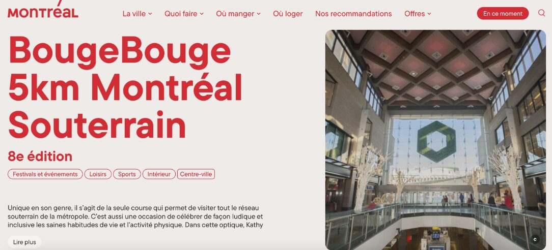 BougeBouge Montréal Souterrain