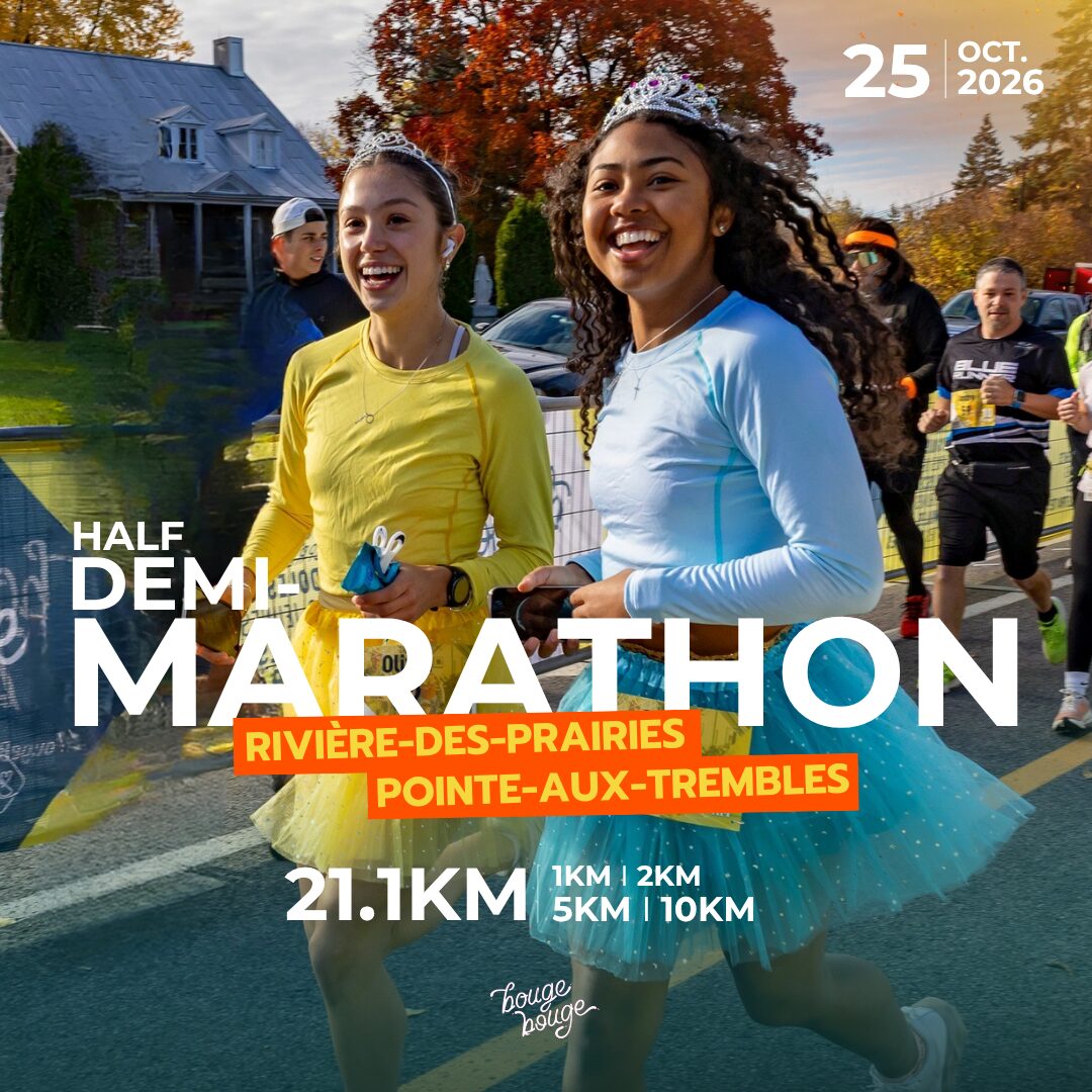 BougeBouge course run halloween rivière-des-prairies montreal demi-marathon half-marathon