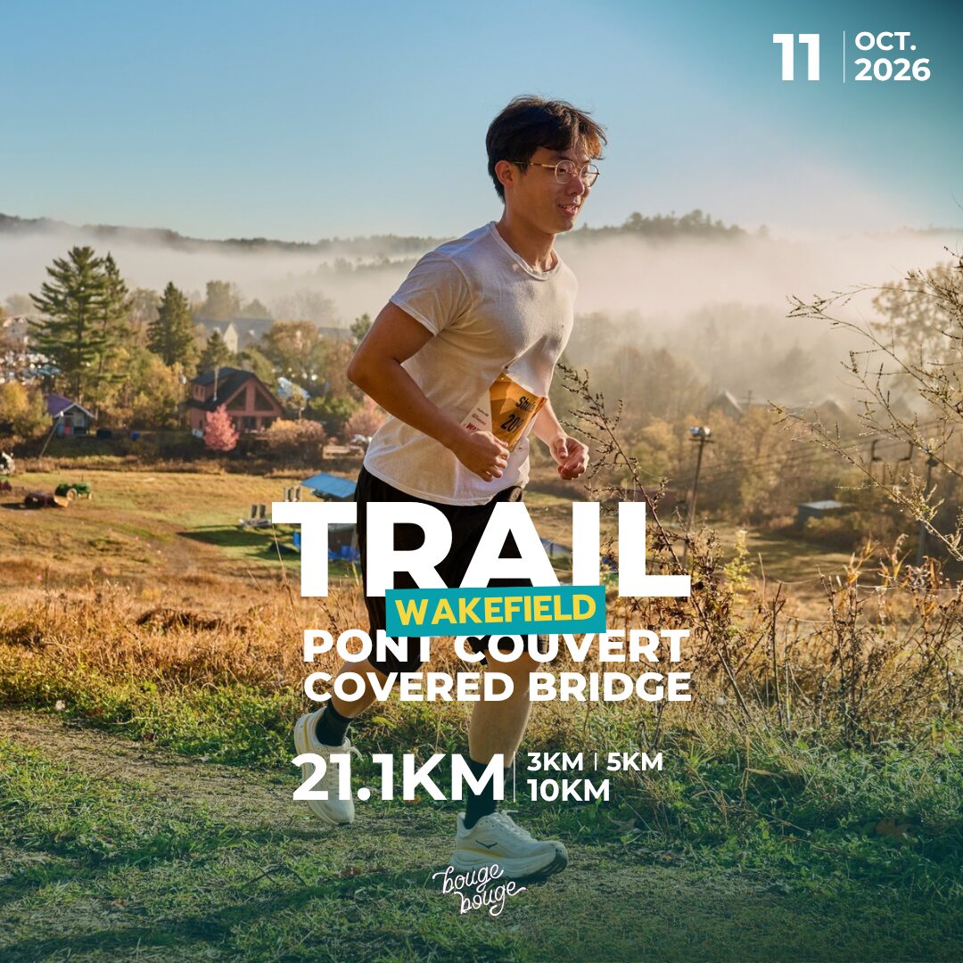 BougeBouge course run trail sentier wakefield pont couvert covered bridge