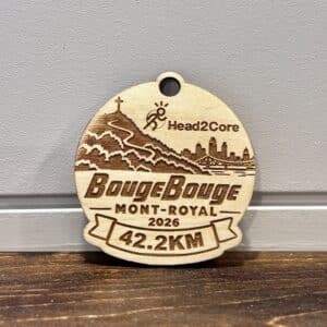 Médaille medal mont-royal run course marathon montréal