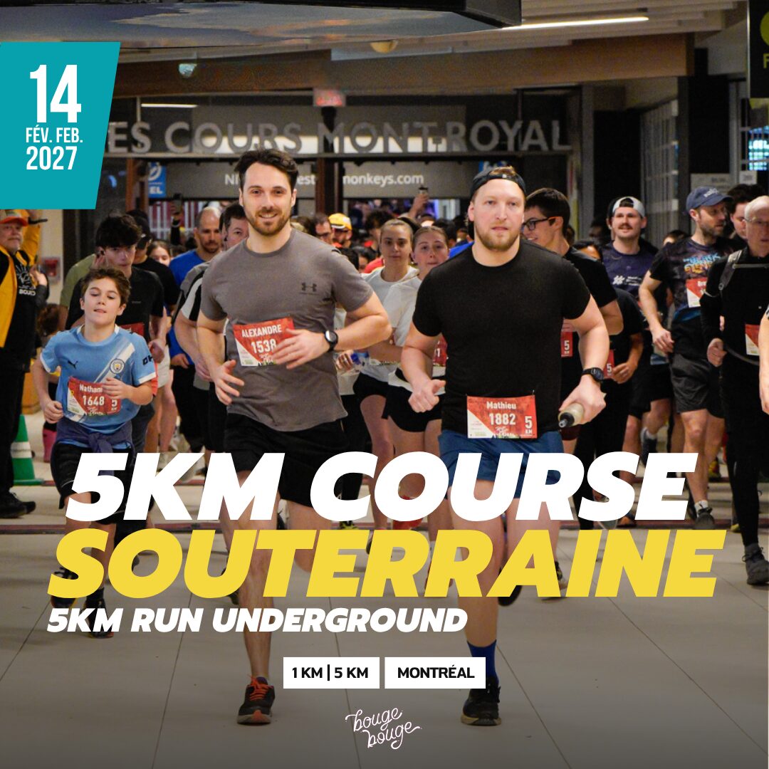 course montréal souterrain 5km intérieur hiver winter run indoor underground