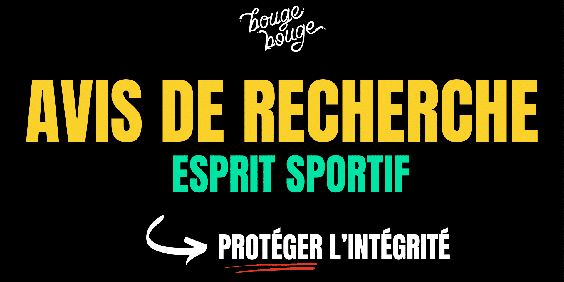 Affiche d'avis de recherche sur l'esprit sportif au Québec pour la prévention de la violence dans le sport amateur.