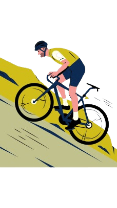 Cycliste sur un v&eacute;lo
